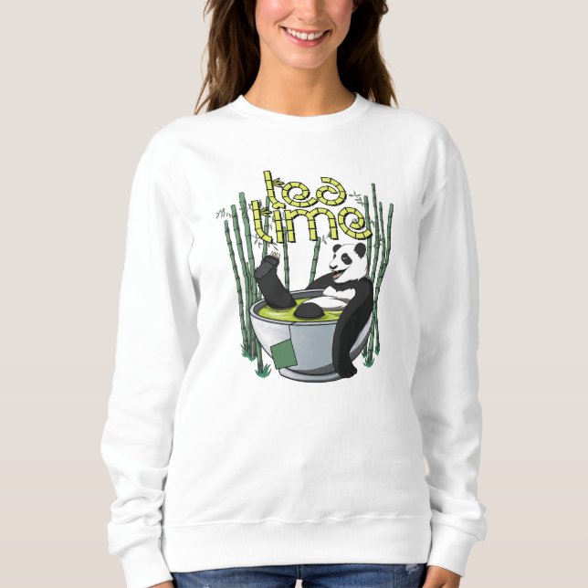 Tea Time Panda Sweatshirt (Front)