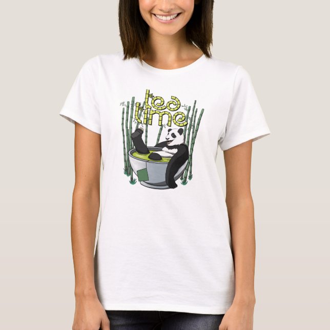 Tea Time Panda T-Shirt (Front)