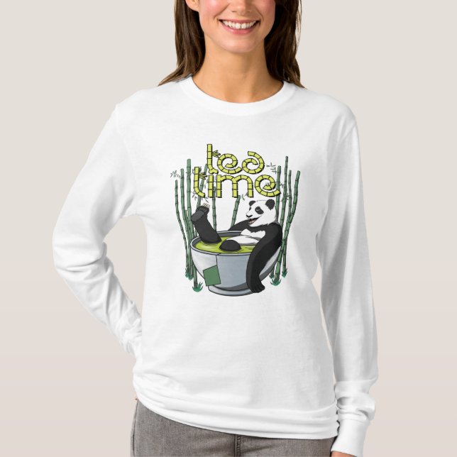Tea Time Panda T-Shirt (Front)