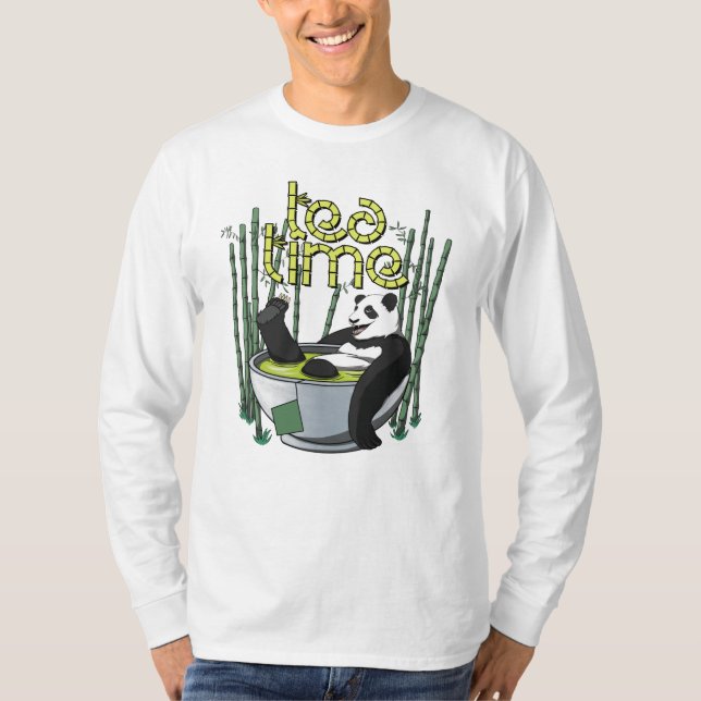Tea Time Panda T-Shirt (Front)