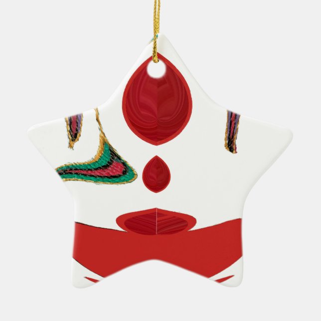 Tea Time Red Tea.png Ceramic Tree Decoration (Front)
