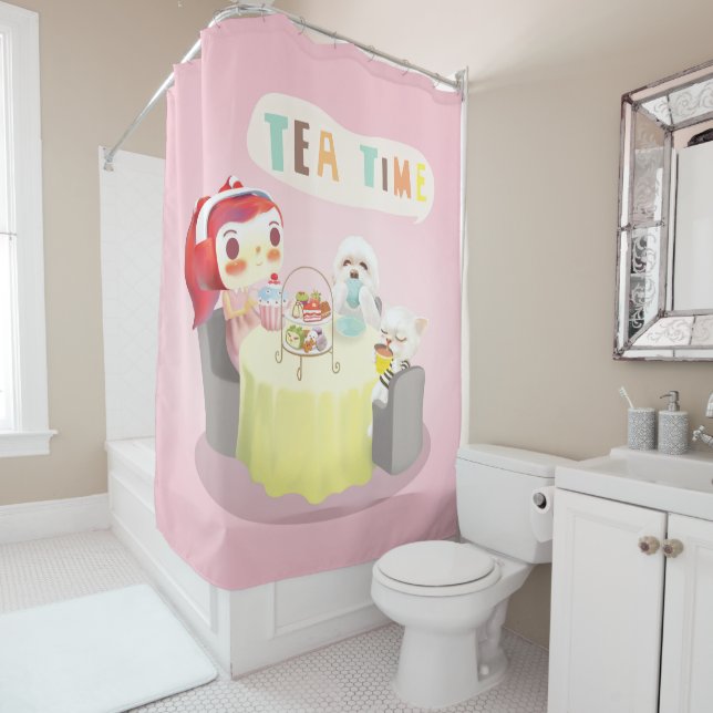 Tea Time Shower Curtain (In Situ)