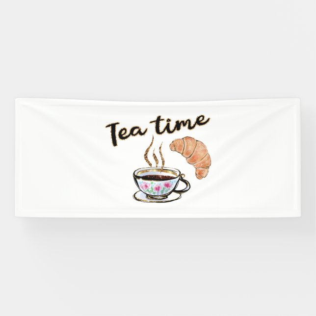 Tea time signs, tea party accessories, tea party b banner (Horizontal)