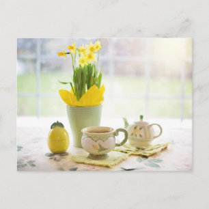 Tea time Tea cup postcard for postcrossing