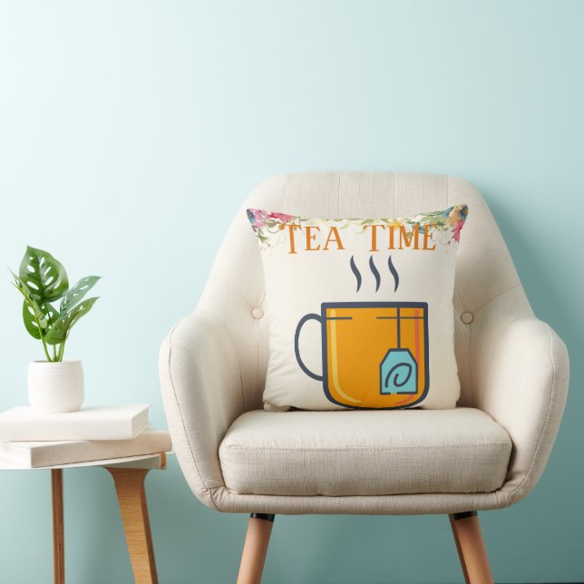 Tea Time Throw Pillow  (Chair)