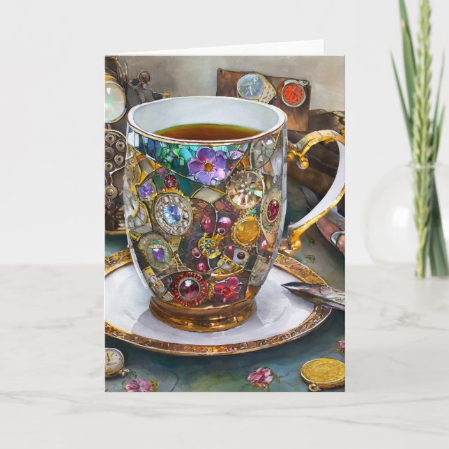 Tea Time With The Time Traveller Card (Front)