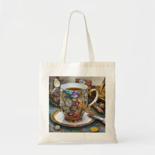 Tea Time With The Time Traveller Tote Bag