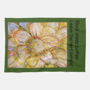 Tea Towel Camellia Yellow