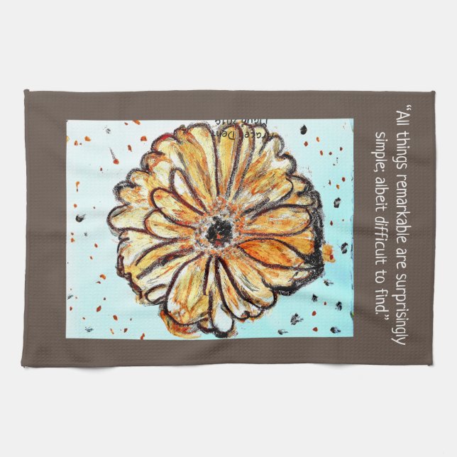 Tea Towel Gerbera Café (Horizontal)