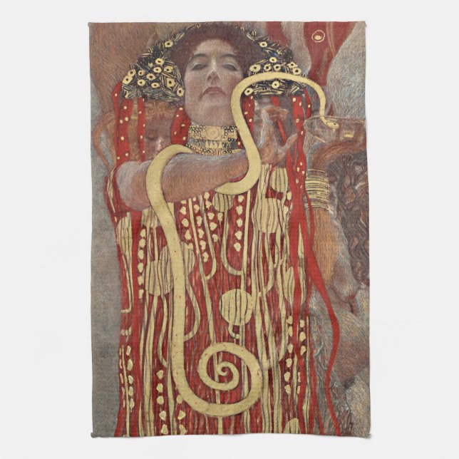 TEA TOWEL : GUSTAV KLIMT : HYGIEIA (Vertical)