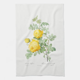 TEA TOWEL : REDOUTÉ : YELLOW ROSE