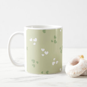 Tea with Milk Avocado Green Love Hearts Mug