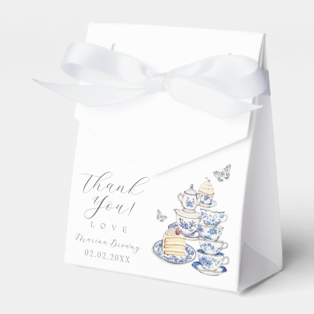 Tea with mum to be baby shower favour box (Front Side)