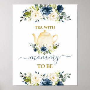 Tea With Mummy To Be Shower boy sign