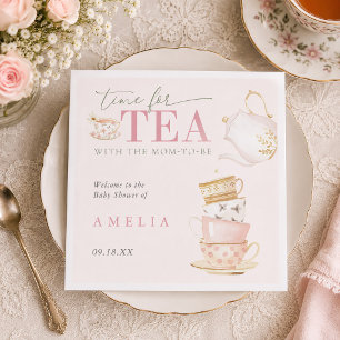 Tea with the Mum-to-be Baby Girl Shower  Napkin