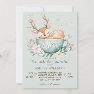 Tea With the Mum-to-be Baby Shower Invitation