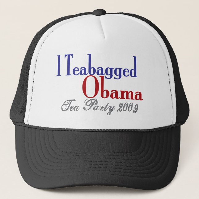 Teabag Obama (Tea Party 2009) Trucker Hat (Front)