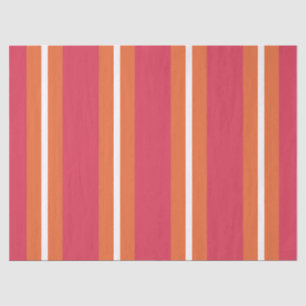 Teaberry and Mandarin Stripes Tissue Paper