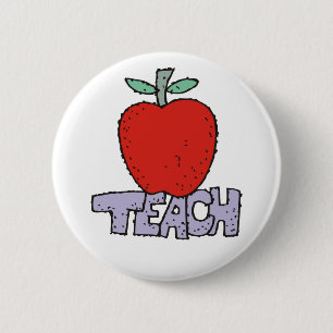 Teach. 6 Cm Round Badge