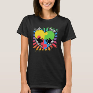 Teach Accept Love Understand April Autism Awarenes T-Shirt