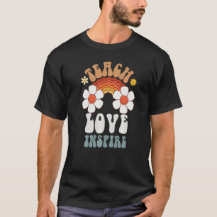Teach And Love Inspire Retro Women's Back To Schoo T-Shirt