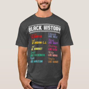 Teach Black History Leaders Black History Month Pr T-Shirt