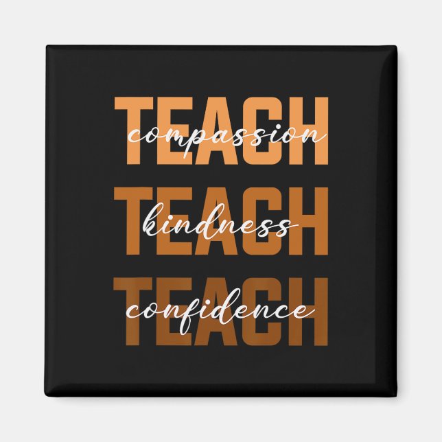 Teach Compion Kindness Black History Melanin Afro  Magnet (Front)