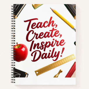 Teach, Create, Inspire Daily Notebook