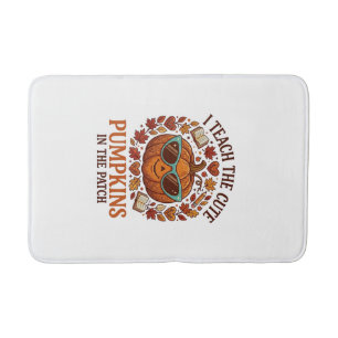Teach Cute Pumpkins Patch Halloween Sunglasses_1 Bath Mat