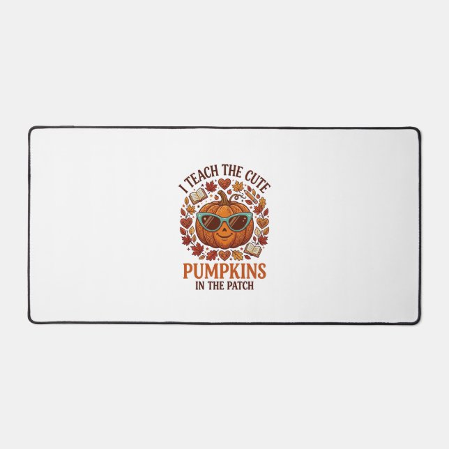 Teach Cute Pumpkins Patch Halloween Sunglasses_1 Desk Mat (Front)