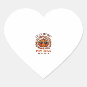 Teach Cute Pumpkins Patch Halloween Sunglasses_1 Heart Sticker