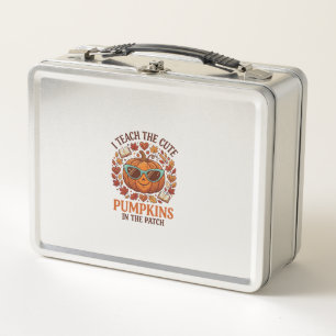 Teach Cute Pumpkins Patch Halloween Sunglasses_1 Metal Lunch Box
