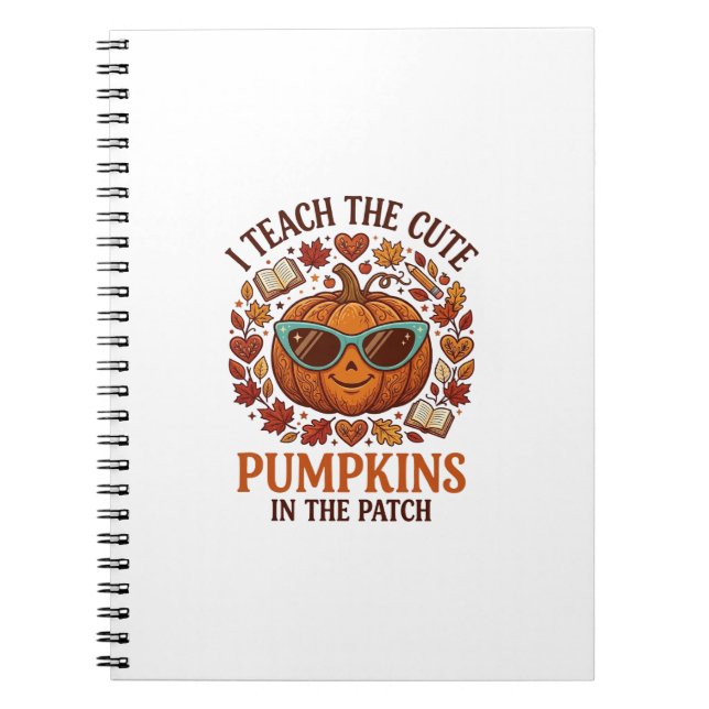 Teach Cute Pumpkins Patch Halloween Sunglasses_1 Notebook (Front)