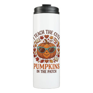 Teach Cute Pumpkins Patch Halloween Sunglasses_1 Thermal Tumbler
