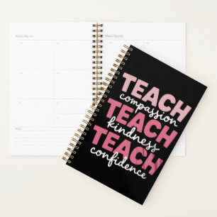 Teach Cute Teacher Life Education Inspirational  Planner