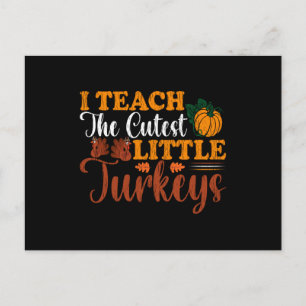 Teach Cutest Turkeys Thanksgiving School Teacher Postcard