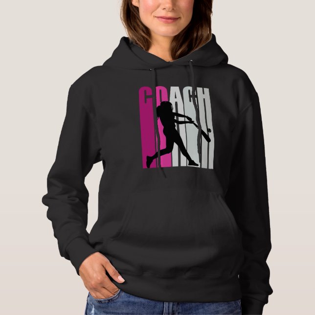 Teach Female Baseballteacher Master Coach Softball Hoodie (Front)