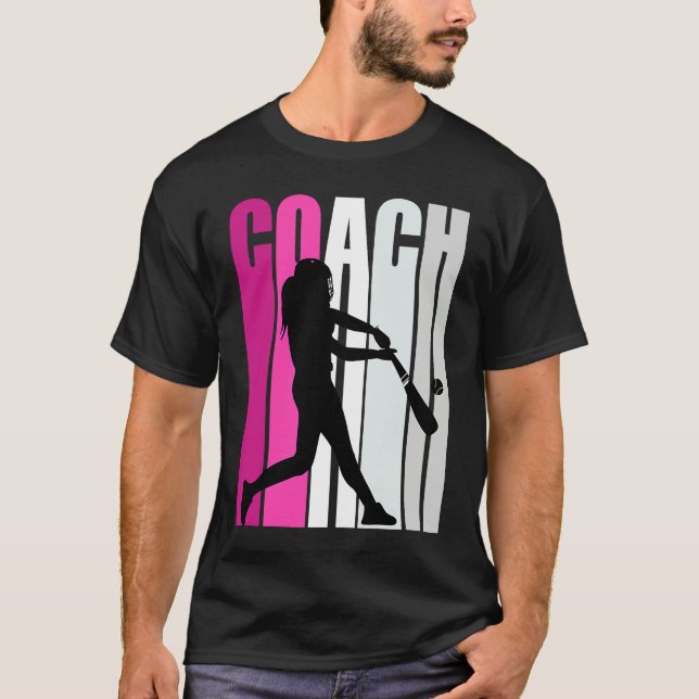 Teach Female Baseballteacher Master Coach Softball T-Shirt (Front)