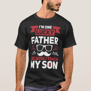 Teach inspire love lucky father school best teache T-Shirt