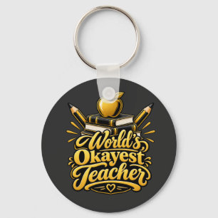 Teach Inspire Repeat Funny Teacher Gift Key Ring