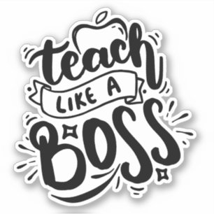 Teach Like a Boss Teacher School Laptop Book Stick
