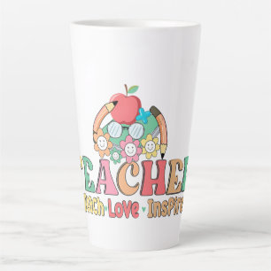 Teach • Love • Inspire – A Celebration of Educator Latte Mug