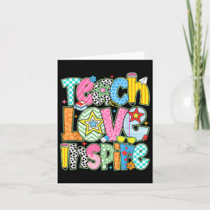Teach Love Inspire Back To School Teacher Kids Boy Card