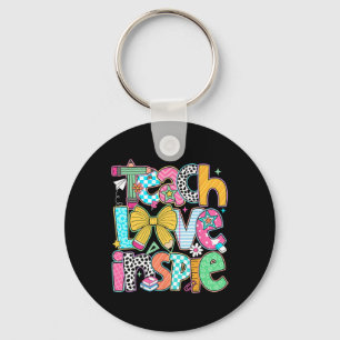 Teach Love Inspire Back To School Teacher Kids Boy Key Ring