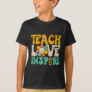 Teach Love Inspire Back To School Teachers Retro G T-Shirt