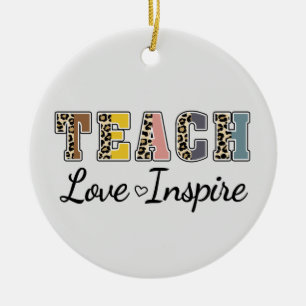 Teach, Love, Inspire Ceramic Tree Decoration