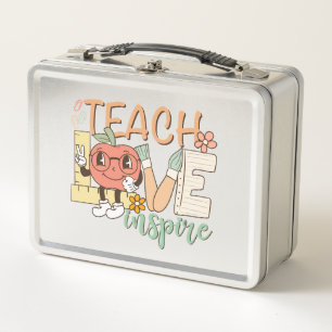 Teach Love Inspire – Cute School Supplies Metal Lunch Box