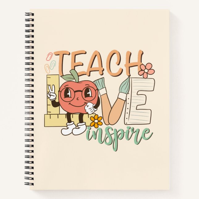 Teach Love Inspire – Cute School Supplies Notebook (Front)