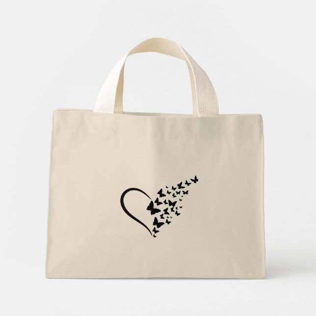 Teach Love Inspire Cute Teacher Mini Tote Bag (Back)