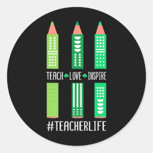 Teach Love Inspire - Daycare Provider Childcare Te Classic Round Sticker